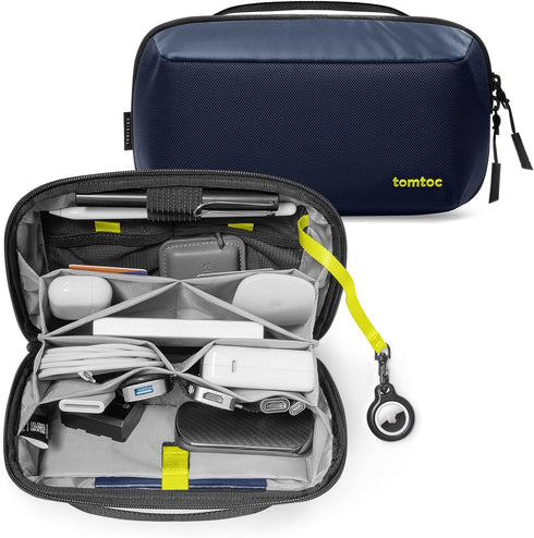 tomtoc Electronic Organizer Accessory Tech Pouch for MacBook Charger, Cables, Power Bank, Hard Drive, Water-resistant