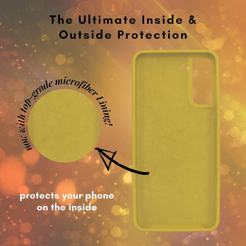 S21 Plus Phone Case | Extra Slim Premium Liquid Silicone with Microfiber Cloth and PC Material, Shockproof with Soft