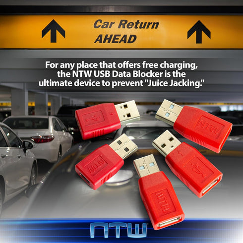 NTW USB Data Blocker/USB Charger/Secure Charging USB Adapter for Blocking Data Sync