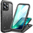 Cozycase Waterproof Case for iPhone 13 Pro Max - Full Body Dustproof Shockproof with Built-in Screen Protector - Black