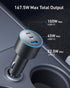 Anker 167.5W Max 3-Port Ultra-Compact USB-C Car Charger for iPhone 16/15/14/13 Series, MacBook Pro/Air, Samsung S24/S23