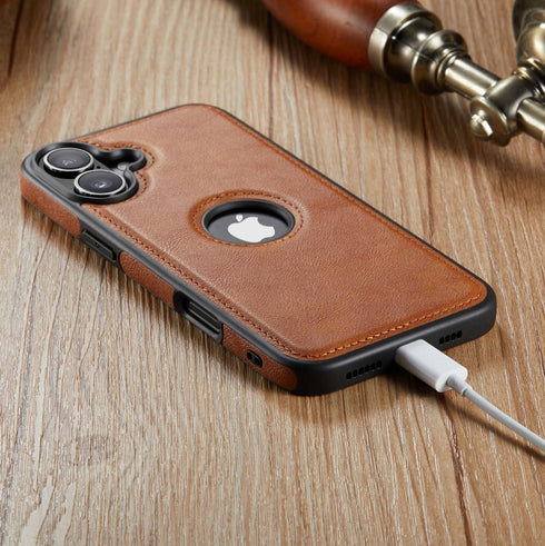 C Casus 17, 6.3 (2025) Casus Magnetic Leather Case for iPhone MagSafe Compatible, Business Classic Style, Shockproof