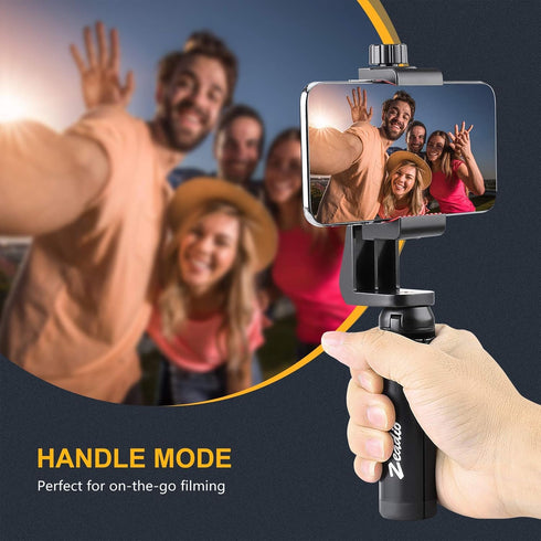 Zeadio Metal Mini Tripod, Compact Desktop Stand for Smooth 4, Osmo Mobile, Gimbal Handle Grip Stabilizer