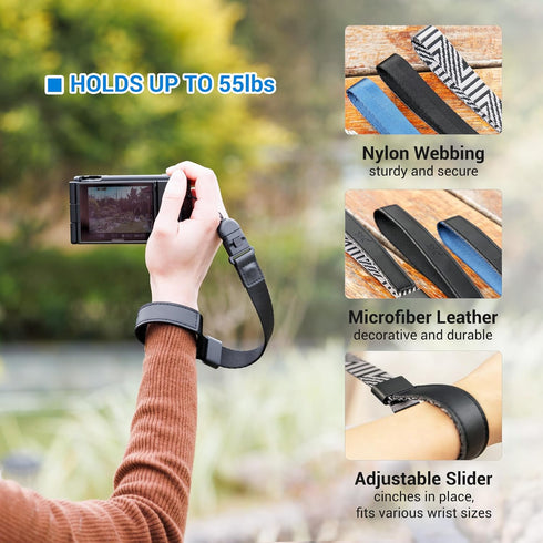 Durable Camera Wrist Strap with Quick Release for Sony ZV-1 II, RX100 VII, Olympus TG-7, and More