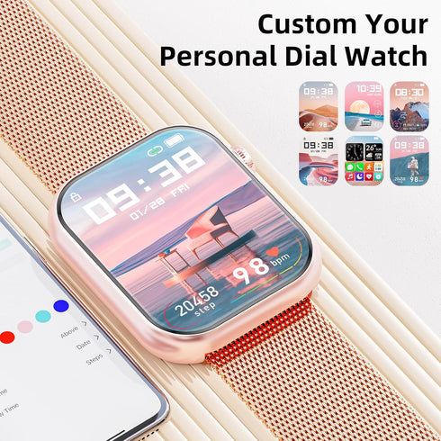 Smart Watch for Men Women, 2024 Newest 1.85 Inch Fitness Tracker, Heart Rate/Sleep Monitor, Waterproof