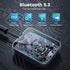 1Mii 5.3 2 3.5mm Airplane/TV/MP3 25H Bluetooth Transmitter Receiver, Dual Link for Headphones, aptX Adaptive/HD Low