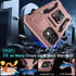 DEERLAMN iPhone 12/12 Pro Case - Rose Gold, Military Grade Shockproof, Slide Camera Cover, 2 Screen Protectors,