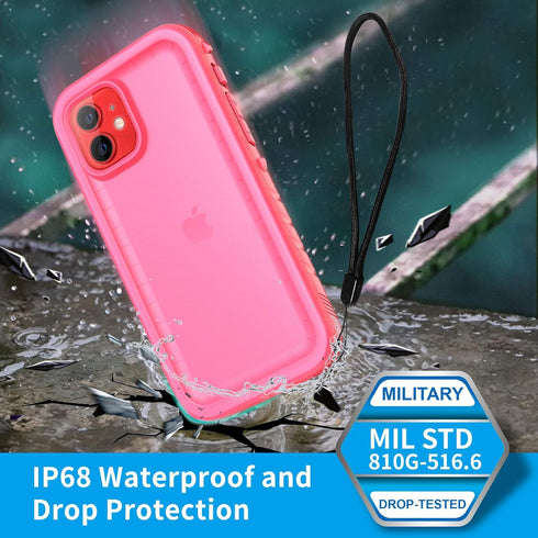 SPORTLINK for iPhone 12/12 Pro Waterproof Case - Full Body Shockproof Dustproof Phone Screen Protector Rugged Cases,