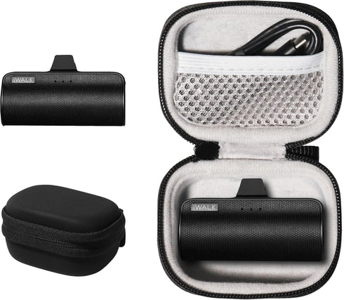 alltravel Case for iWALK Mini Portable Charger for iPhone and Android 3350mAh, 4300mAh, 4500mAh, 4800mAh (Black)