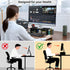 Qupui Computer Monitor Stand Riser with Drawer and Pen Holders, Desk Organizer Shelf and Accessories, Office Desk