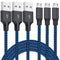 Micro USB Cable, 3Pack 10FT Android Charger Cable Long Nylon Braided for Samsung Galaxy S7 S6 Edge, Tablets and More