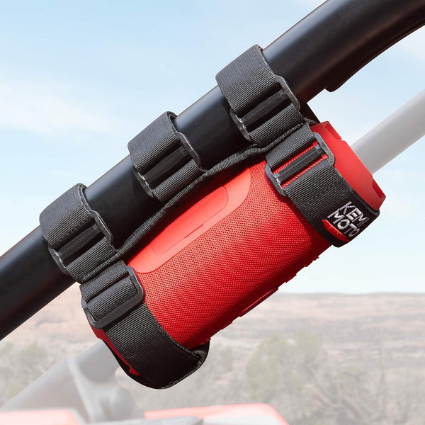 KEMIMOTO UTV Speaker Mount, Adjustable 2 Strap Style Portable Speaker Holder for 1.5" to 2.5" Roll Bar, Compatible with