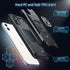 Anqrp Designed for iPhone 11 Case, Military Grade Protective Cover with Enhanced Metal Ring Kickstand - Black