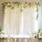 Fomcet Tulle Backdrop Curtains with Lights String White 10FT X 8FT Sheer