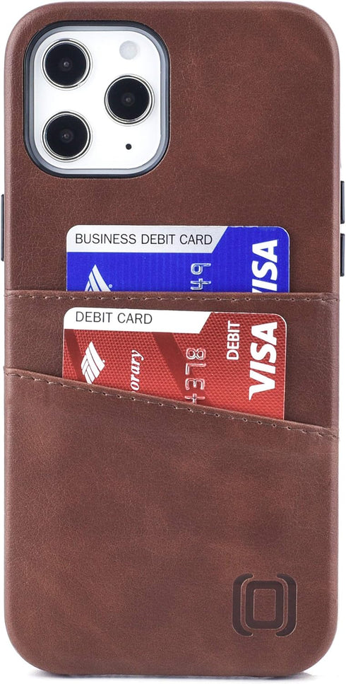Dockem Wallet Case for iPhone 12 Pro Max, Built-in Metal Plate for Magnetic Mounting & 2 Credit Card Holders