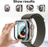 Suoman 2-Pack for Apple Watch Ultra 2 49MM Case, Waterproof Ultra-Thin Full Coverage Tempered Glass Protector Cover
