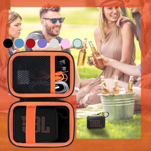 Hard Case Compatible with JBL GO 4 GO 3 Portable Bluetooth Speaker (Off White)