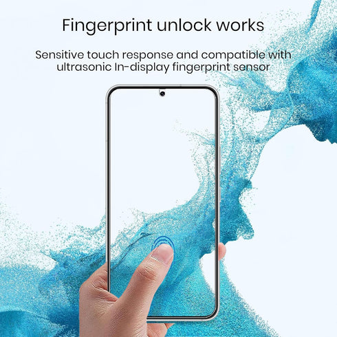 Galaxy S22 Screen Protector Matte Privacy Soft Film 2 Pack, Tempered Glass Camera Lens Protector 1 Pack, Anti Spy