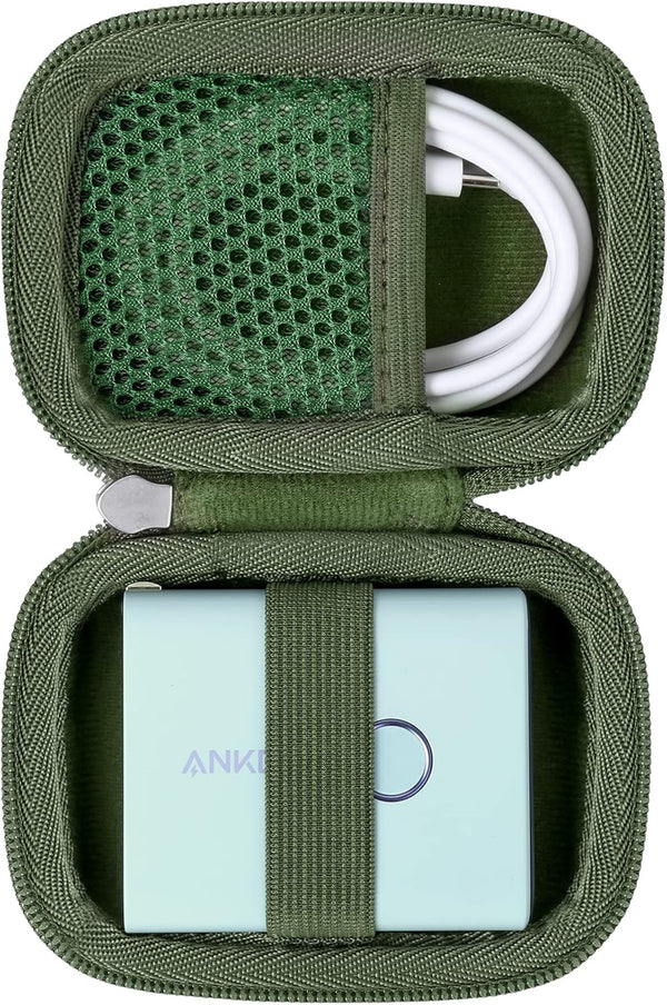 khanka Hard Case Replacement for Anker 45W Wall Charger, 5,000mAh 20W Portable Charger, Case Only (Green)