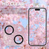 CloudValley HD Tempered Metal Matte Glass Camera Lens Protector for iPhone 15/15 Plus, Glitter Pink, Case Friendly.