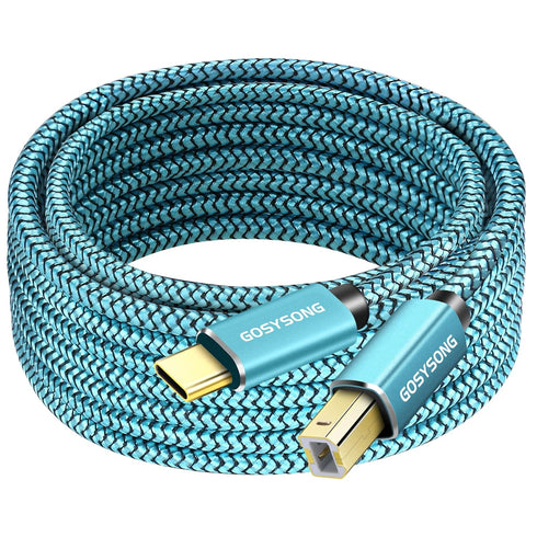 USB C to USB B Printer Cable - 10ft High Speed Compatible