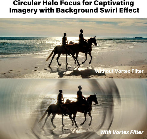 Walking Way Whirlpool Camera Effects Filter, Tunnel Vision Lens Filter for Camera Lens (77mm)