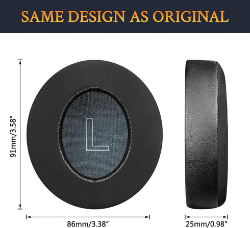 SOULWIT Cooling Gel Earpads Replacement for Anker Soundcore Life Q30/Q35 Headphones, Ice Silk Fabric, Noise Isolation