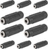 Cmple 10 Pack 3.5mm Stereo Jack to 3.5mm Stereo Jack Female to Female Audio Adapter Coupler Connector for Stereo Cab