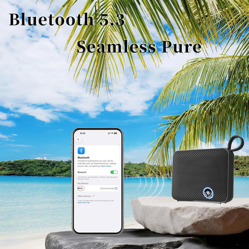 AF AUDIO FANTASY BP26 IP68 5.3 Bluetooth Shower Speaker,Portable Bluetooth Speaker, Hi-Fi Sound, Waterproof