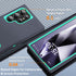 BaHaHoues Samsung Galaxy S24 Ultra Case, Dark Blue/Aqua Blue, with Built-in Kickstand, Shockproof/DropProof Military