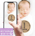 Hadley Designs Rustic Baby Monthly Milestone Stickers, 16 Stickers for Newborn Photo Props
