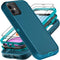 for iPhone 11 Case, Military Grade 3 in 1 Heavy Duty Shockproof/Dust Proof with 2Pcs Tempered Glass Screen Protector