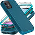 for iPhone 11 Case, Military Grade 3 in 1 Heavy Duty Shockproof/Dust Proof with 2Pcs Tempered Glass Screen Protector