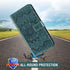 Phone Case for LG Aristo 5/K31/Fortune 3/Phoenix 5/K8x, Wallet with Tempered Glass Screen Protector, Dark Green