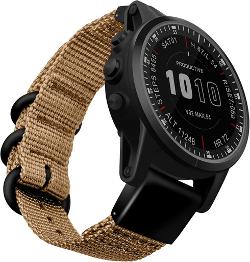 Garmin Fenix 5X 6X 7X 7 Pro/5X Plus 6X Pro/Fenix 3 3HR/Descent Mk2i Mk2 Mk1/D2 Delta Px/Tactix Delta/Enduro 26mm Khaki