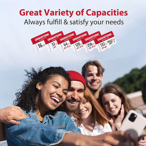 Gigastone 256GB Camera Plus Series Memory Card, Read Speed up to 100MB/s, Ideal for Full HD Video