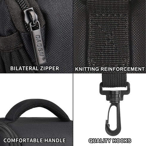 CADeN DSLR/SLR Camera Shoulder Bag: Large, Waterproof Case with Adjustable Shoulder Strap, Compatible for Nikon, Canon,