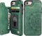 Vaburs Wallet Case for iPhone SE(2022)/SE(2020)/8/7, Embossed Mandala Pattern Flower, Green