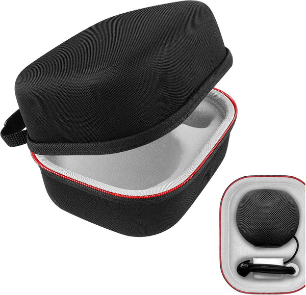 Geekria Hard Shell Case for APPL HomePod Mini Bluetooth Speakers, Replacement Travel Bag, Black