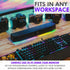 Tilted Nation Gaming Soundbar | RGB Monitor Sound Bar for PC | Crisp Audio and Adjustable LED | Wireless or USB Wired