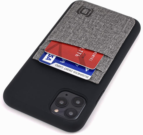 Dockem Silicone Wallet Case for iPhone 11 Pro Max (6.5") - Protective Card Case with 2 Credit Card Slots