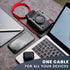 360 PRO 100W USB-C Magnetic Phone Charger (Pack of 2) - 6 in 1 Magnet Charging Cable, Fast Charging & Data, Works with