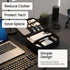 Keross Cable Organizer Bag for Travel with Removable Dividers Electronics Organizer Case for Chargers, Cables, Power