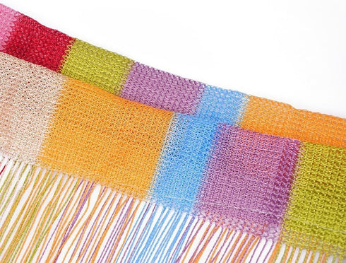 Tangpan Colorful Door String Thread Fringe Curtain, 7 Color Room Divider, Cute Strip Tassel for Party Events