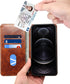 SINIANL 13 13 13 6.1 inch 2021 Compatible with iPhone Leather Case, iPhone Wallet Folio Case Book Design with Magnetic