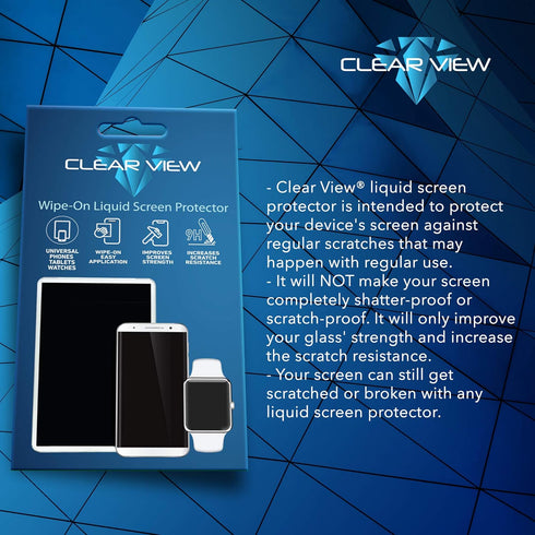CLEARVIEW Liquid Glass Screen Protector, Covers up to 6 Devices for All Smartphones, Tablets, and Watches