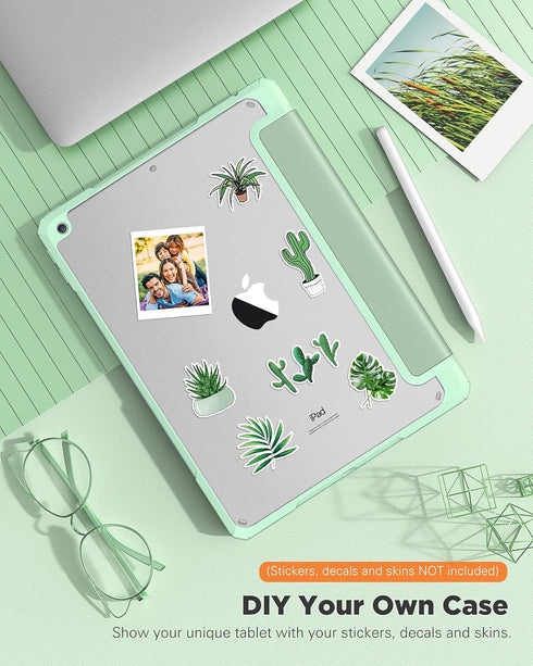 TiMOVO Green Case for iPad 9th/8th/7th Generation 10.2 inch with Pencil Holder, Slim Protective Cover, Auto Wake/Sleep