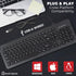 Retail Digitals Wired USB Keyboard | Full-Sized | Ergonomic | Soft Typing | QWERTY Layout | Black