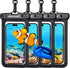 Hiearcool Waterproof Phone Bag for iPhone, 4-Pack Travel Essentials Must Haves, Black Pouch Accessories