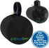 Two Large Black Heavy Duty Marine Wakeboard Tower Pod Speaker Covers for Large Round Boat Speakers